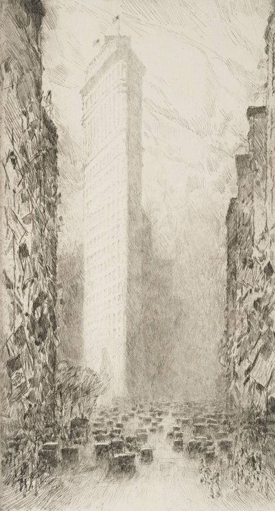 Washingtons Geburtstag - Fifth Avenue an der 23. Straße von Childe Hassam